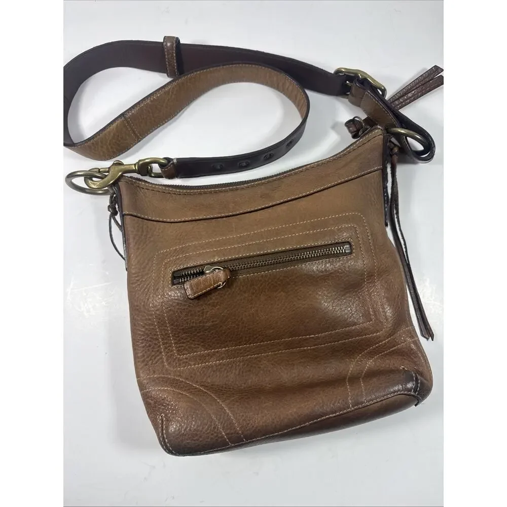 Coach Brown Leather F06S 10398 Crossbody Shoulder Bag